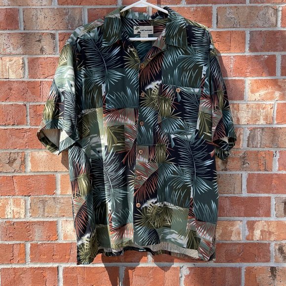 Cafe' Havana Other - Cafe' Havana Men's Size Large 100% Silk Short Sleeve Button Down Hawaiian Shirt